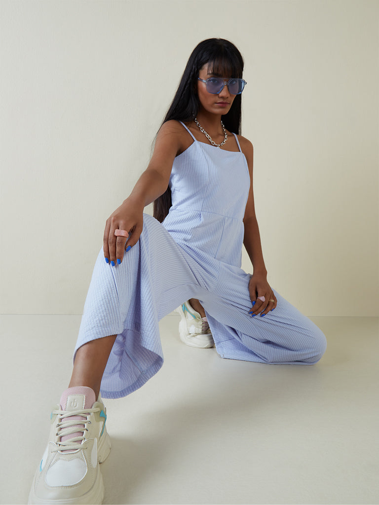 light blue jumpsuit womens