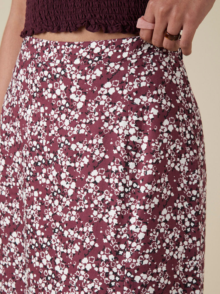 Her lip to Floral Jacquard Peplum Skirt www.krzysztofbialy.com