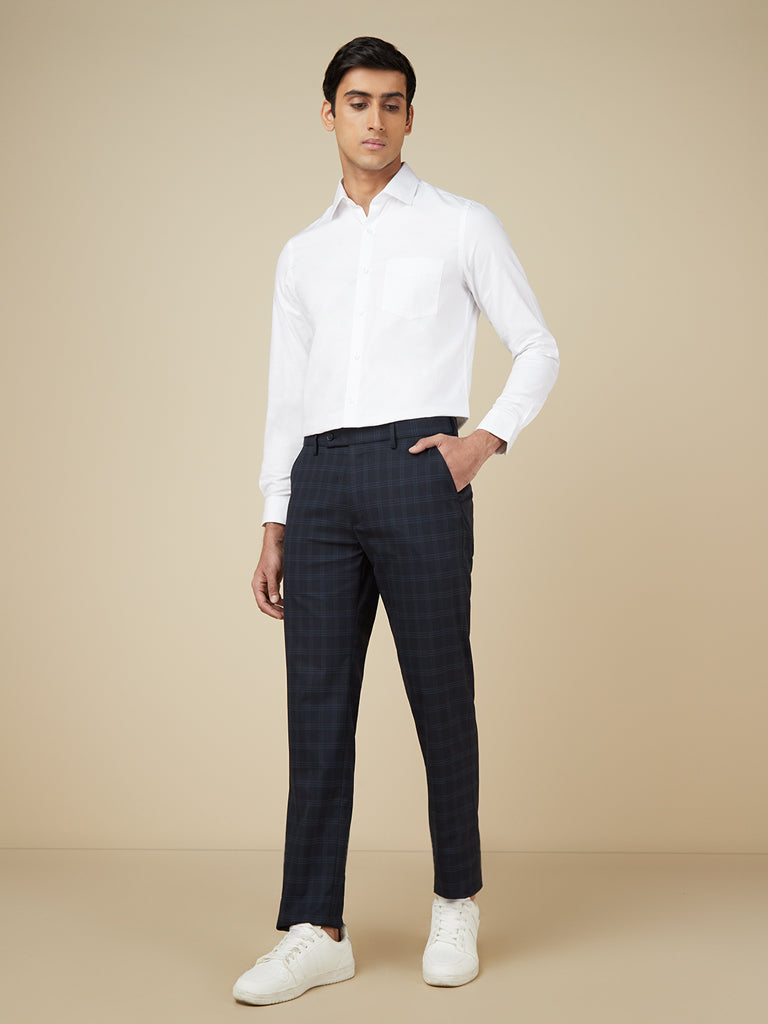 Blue Blue Slim Fit Pants by Raymond for rent online  FLYROBE