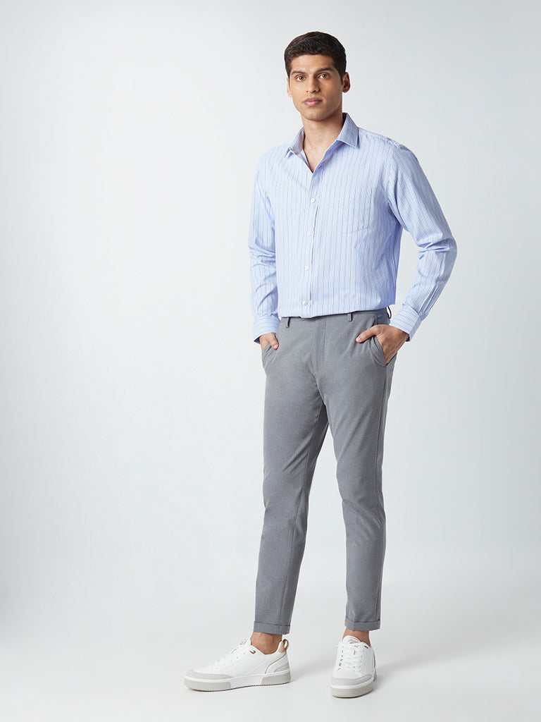 Would you wear a dark blue shirt with grey pants  Quora