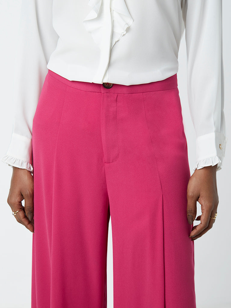 Buy Rangmayee Stretchable Cotton Blend Trouser Pants for Women Pink at  Amazonin