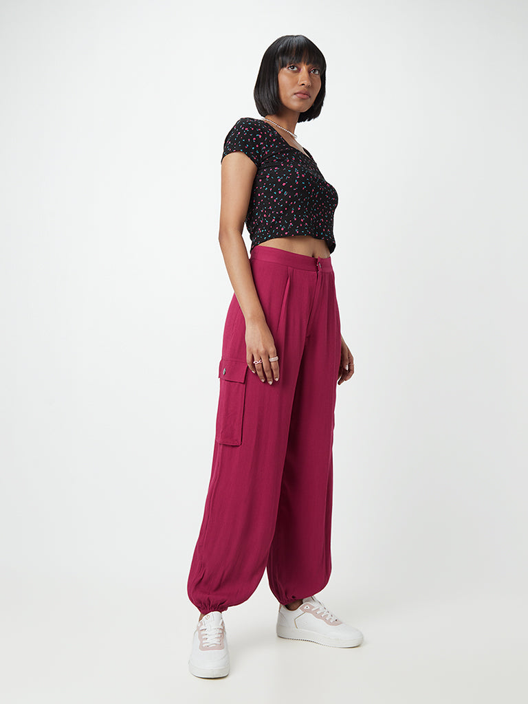 Buy online Pink Solid Cigarette Pants Trouser from bottom wear for Women by  W for 399 at 60 off  2023 Limeroadcom