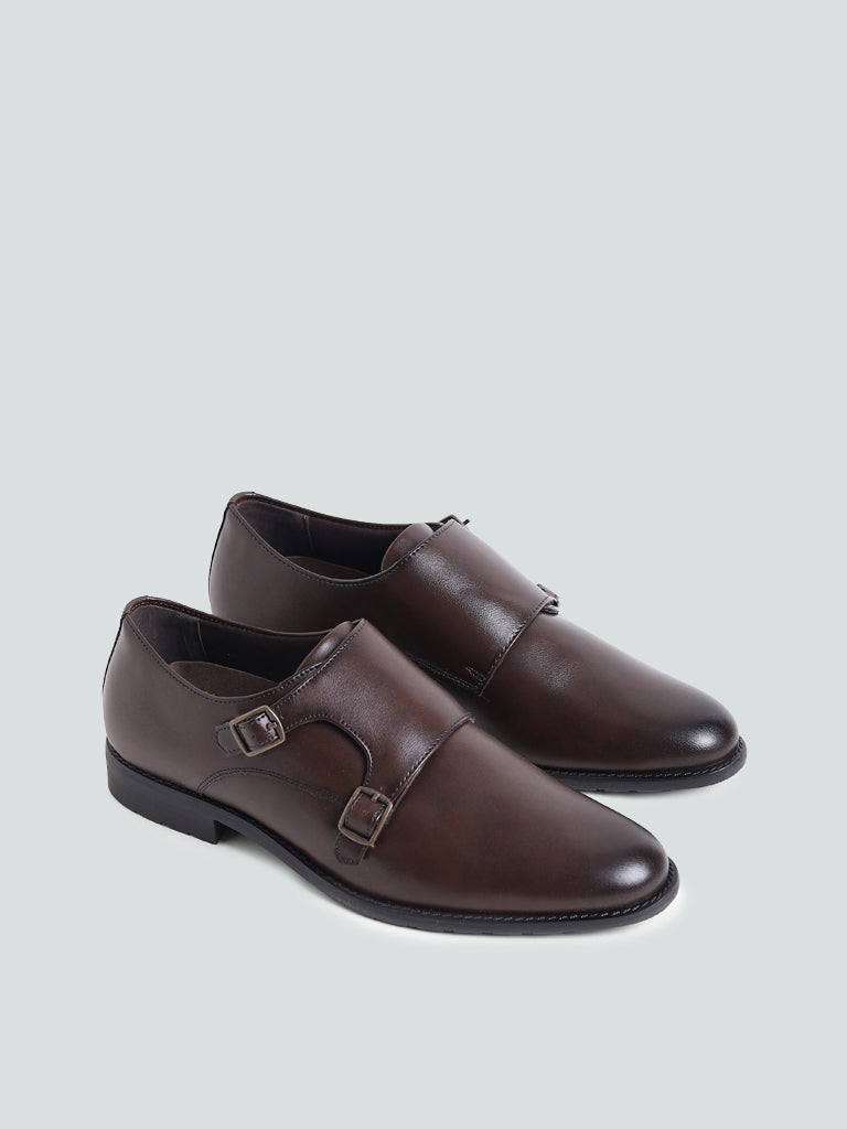 Shop SOLEPLAY Dark Tan Monk Shoes Online – Westside