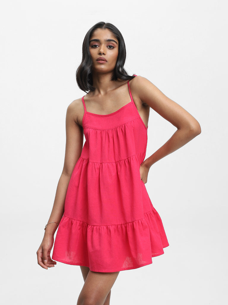Shop Wunderlove Swimwear Hot Pink Cover up Dress Cover up Dress Online ...