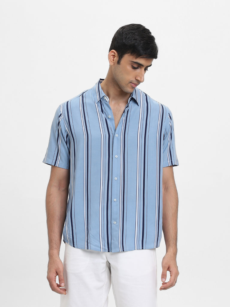 Shop Ascot Pink Casual Relaxed-Fit Shirt Online – Westside