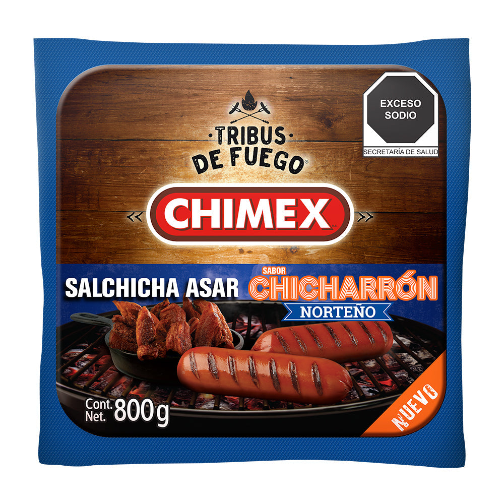 Salchicha Para Asar sabor Chicharrón - Chimex