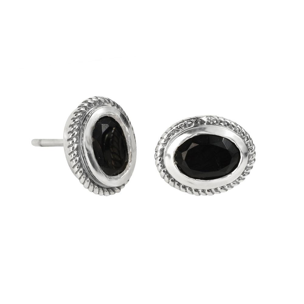 Buy Black Onyx Solid 925 Sterling Silver Dangle Earrings