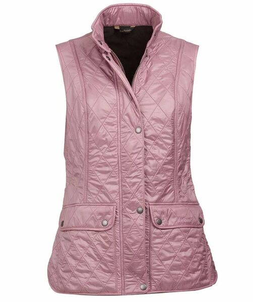 barbour red gilet womens