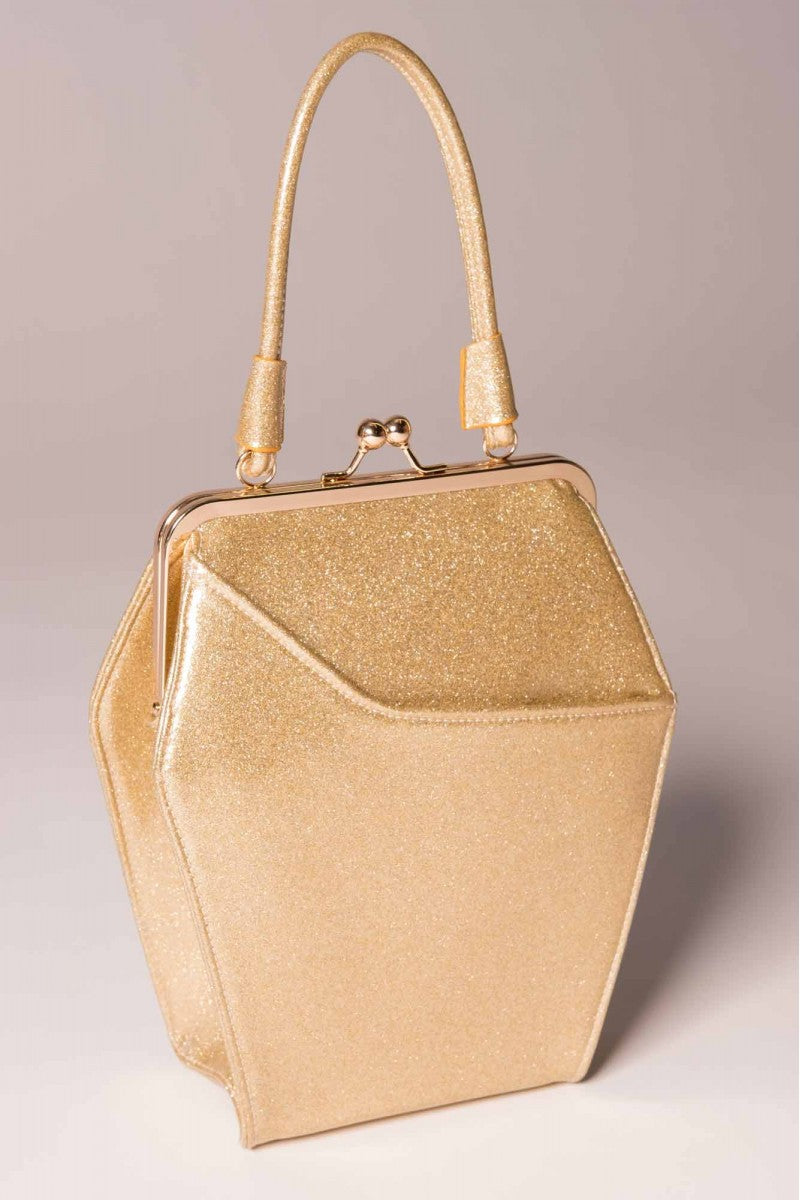 gold sparkle purse