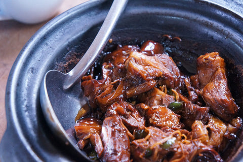 Spicy braised beef cheeks