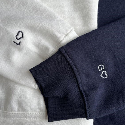 Embroidered Sweatshirts make comfy presents for Valentine's Day