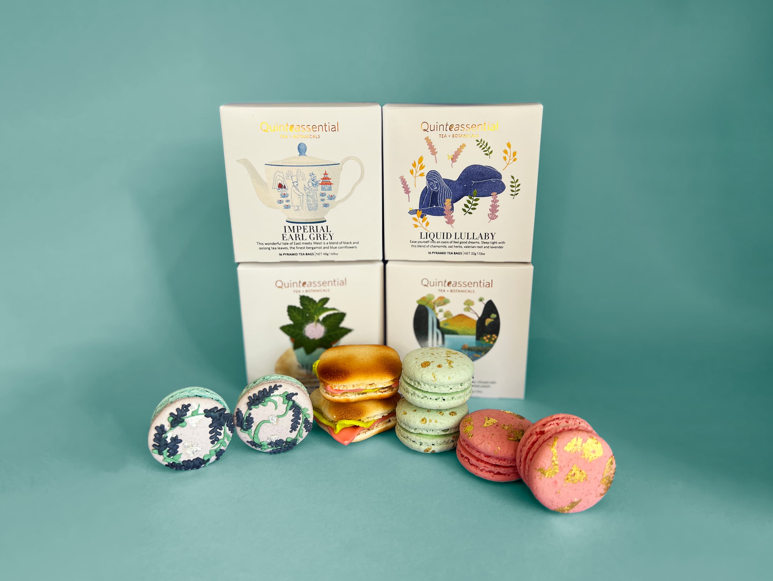 Afternoon Tea Special: Deluxe Macarons With Paired Teas Box Set