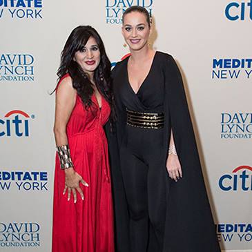 Shahida with Katy Perry at the David Lynch Foundation Benefit Concert 2015