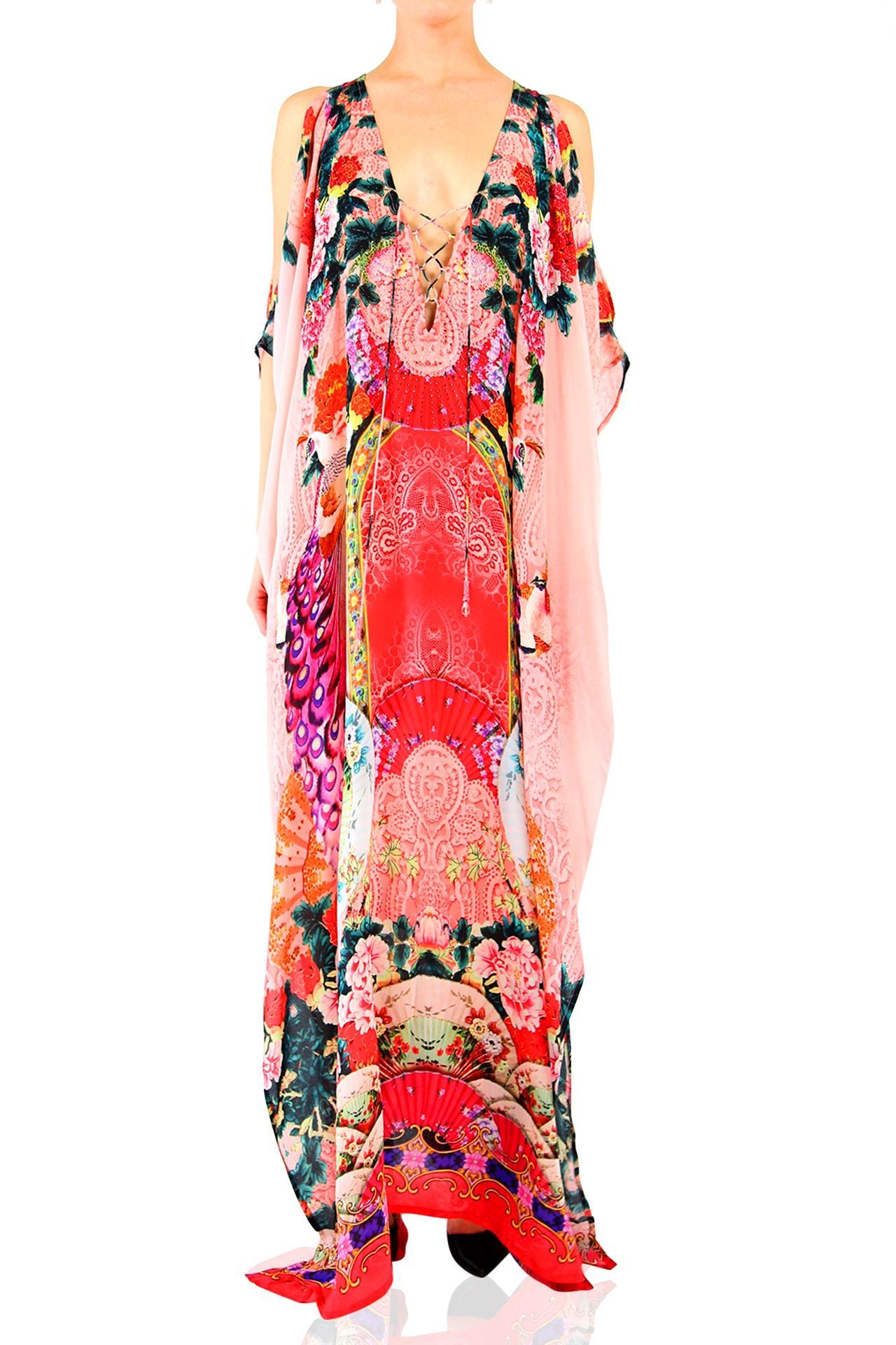 Long Kaftan : Designer {Kaftan Dress} for Women | V neck Kaftan Dress ...