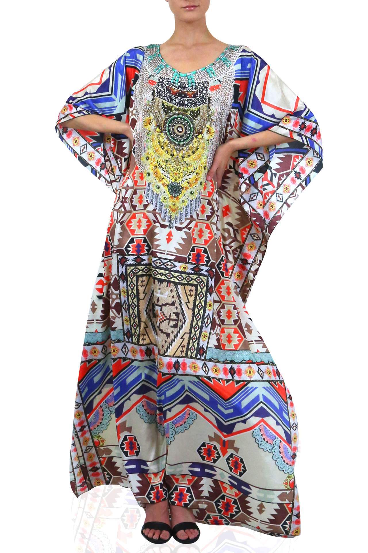 Kaftan Maxi Dress[Silk Kaftan] & Long Kaftans for Women- Shahida Parides