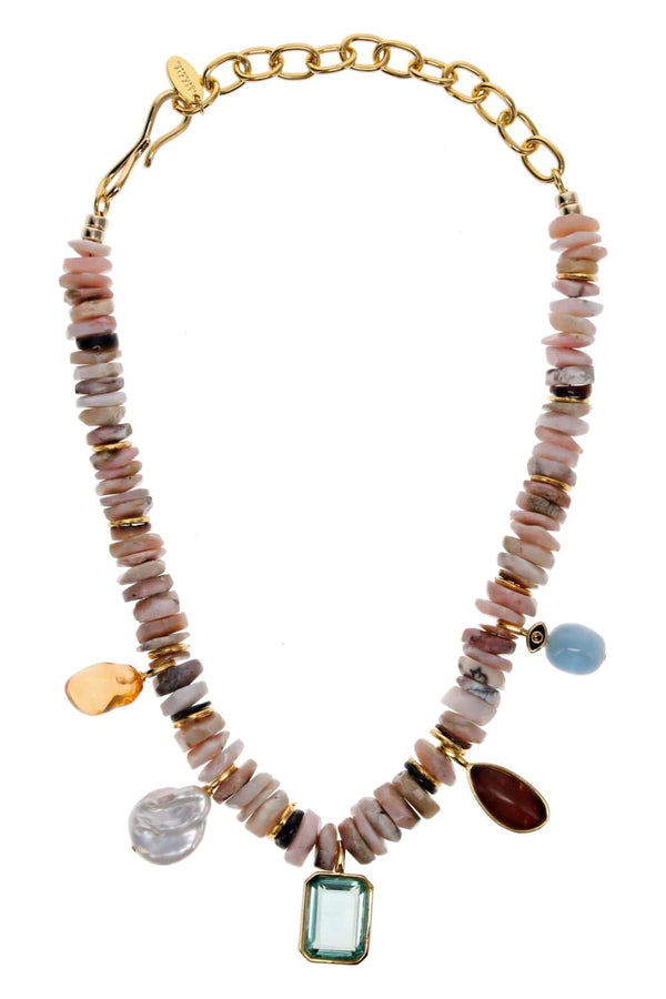 Lizzie Fortunato Balsa Freshwater Pearl & Stone Necklace
