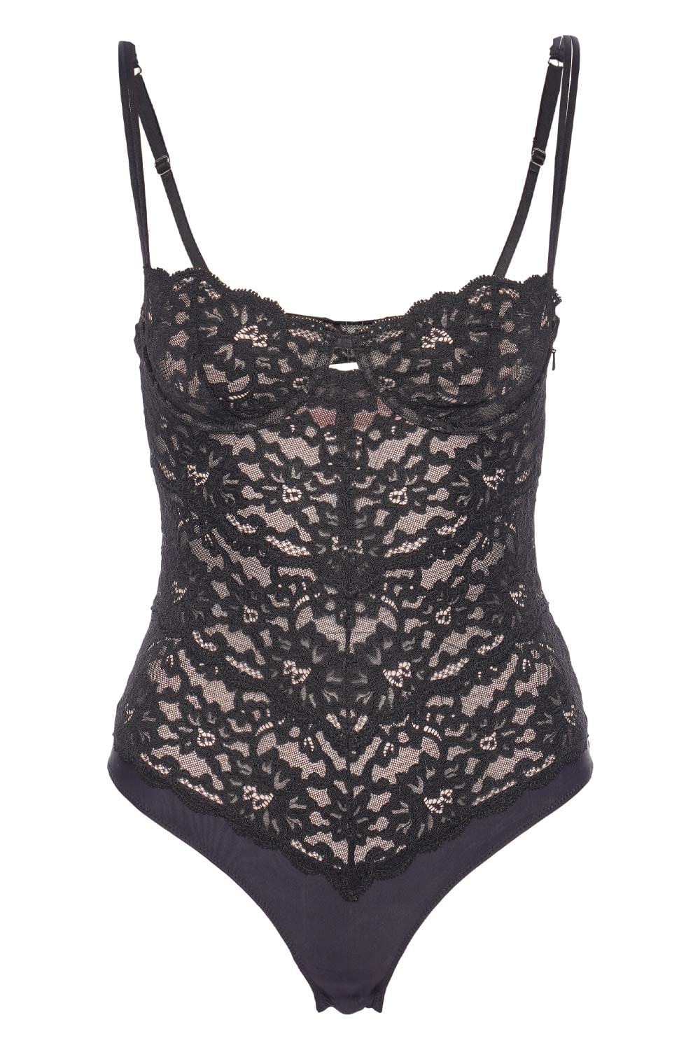 Charlotte Black Lace Balconette Bodysuit – Lola Dré