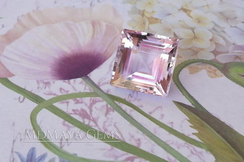 Rose de France Amethyst Square Cut 16.19 ct