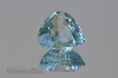 Aguamarina talla pera de 3.51 ct