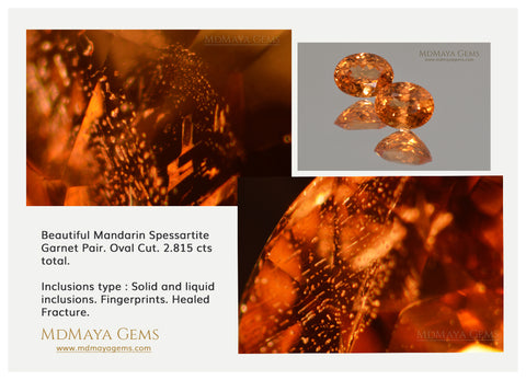 Inclusions in Mandarin Garnets