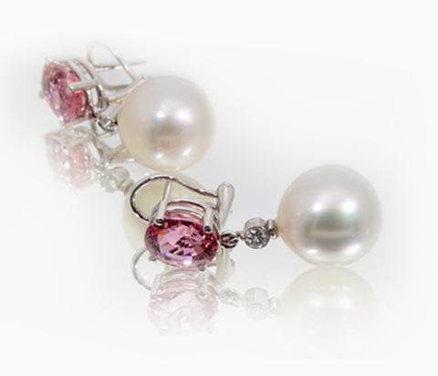 south sea pearl diamond earrings