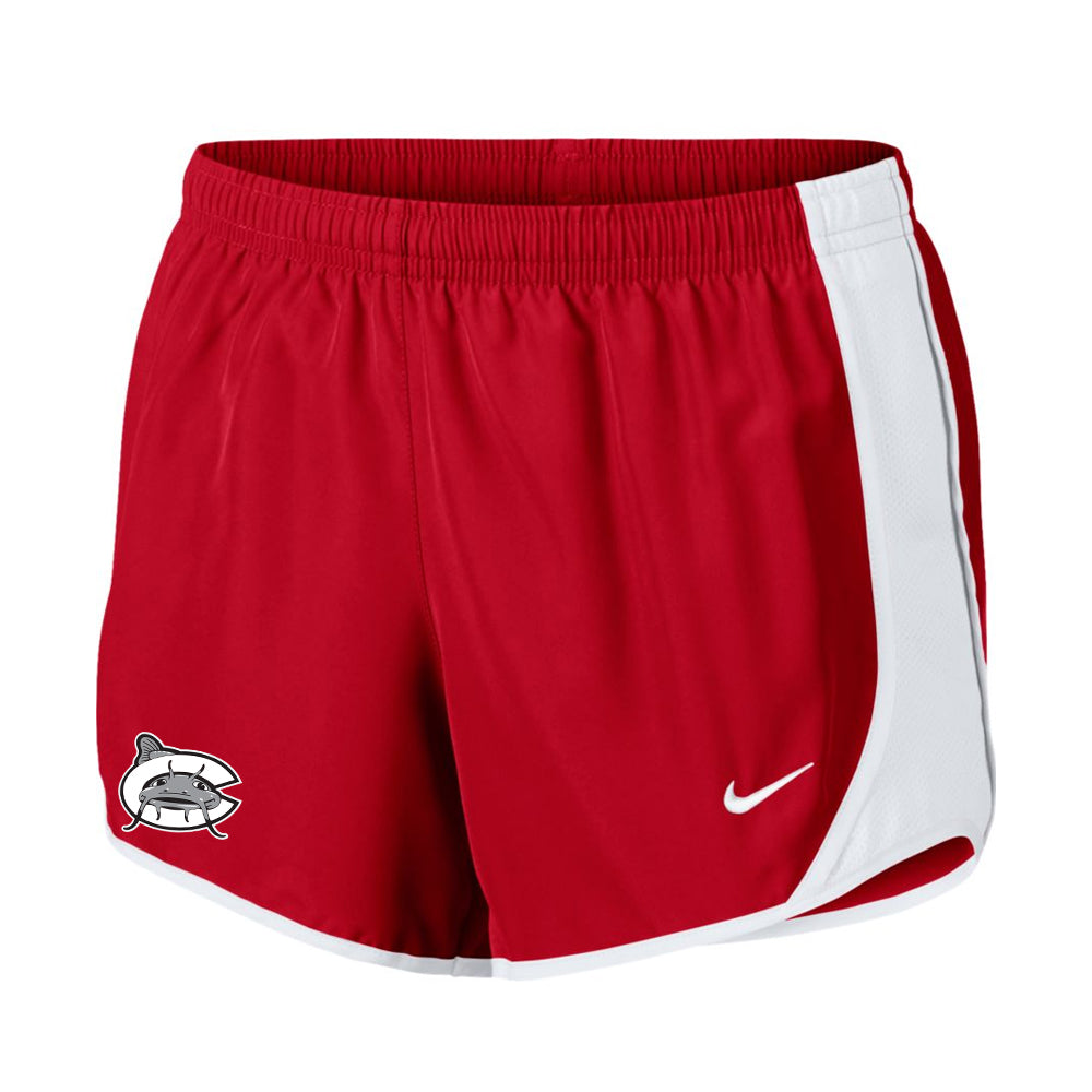 red nike shorts