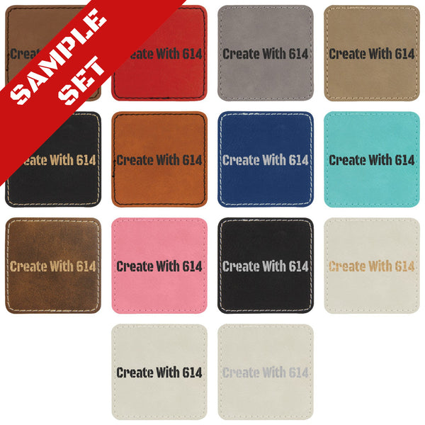 Laserable Leatherette 2.5 Round Patch with Adhesive