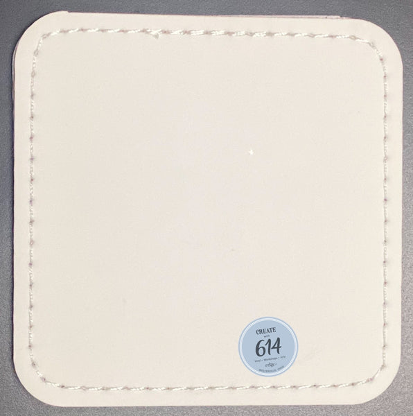 Blank Leatherette Patch Square 2.5x2.5 With Heat Adhesive, Blank