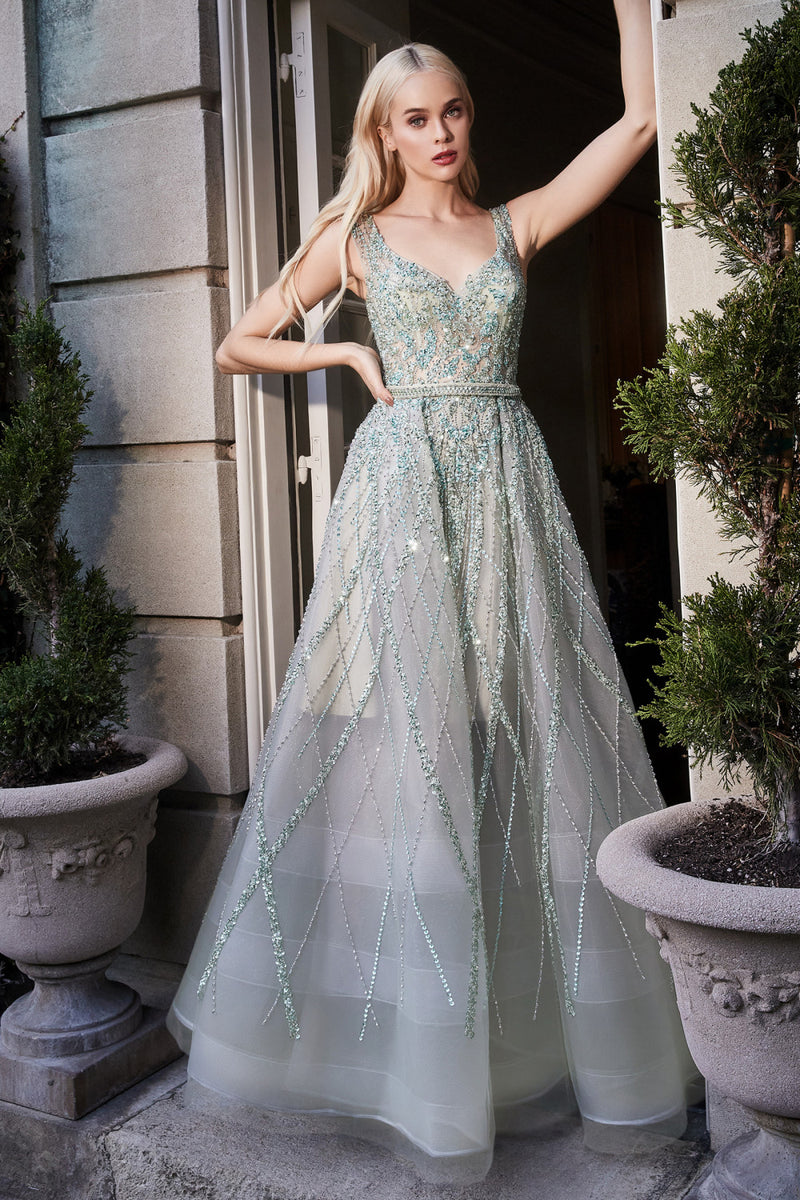 Gemma Jewel Beaded Ball Gown By Andrea And Leo -A1091 – MyFashion.com