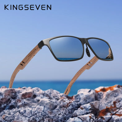 KINGSEVEN Natural Wooden Men Sunglasses Polarized Fashion Original UV  Protection