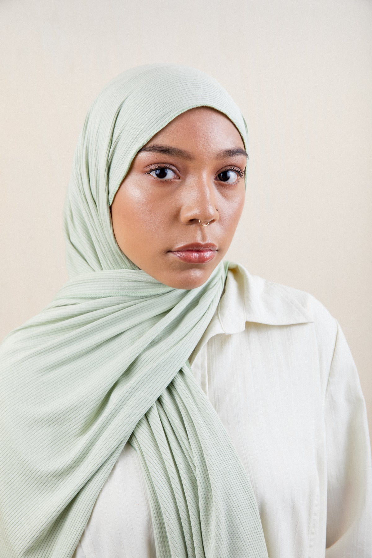 hijabnisa. Coal Ribbed Jersey Hijab