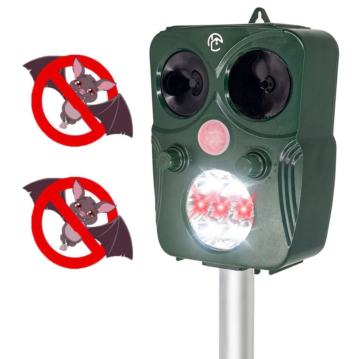 Bat Repellent - Solar Powered Ultrasonic Bat Repellent - Fly Trap Official product image