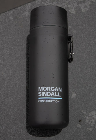 corporate branded reusable bottles morgan sindall colour printed logo bottle sustainable employee gift
