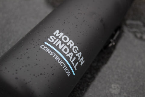 co branded reusable bottles with morgan sindall colour printed logo on bottle