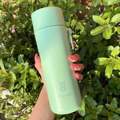 sustainable reusable water bottles antibacterial bamboo S’wheat bottle