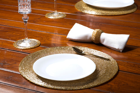 placemats, coasters and napkin rings