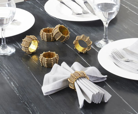 Penguin Home Global Napkin Rings - Pearl Style Beaded