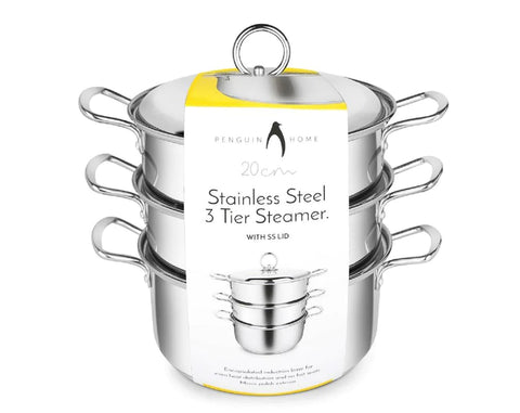 Stainless Steel Steamer set for flavourful cooking - Penguin Home Global