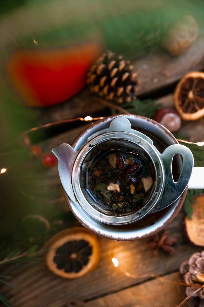 Thé Gouter de noel de Caroline Millet en train d'être infusé