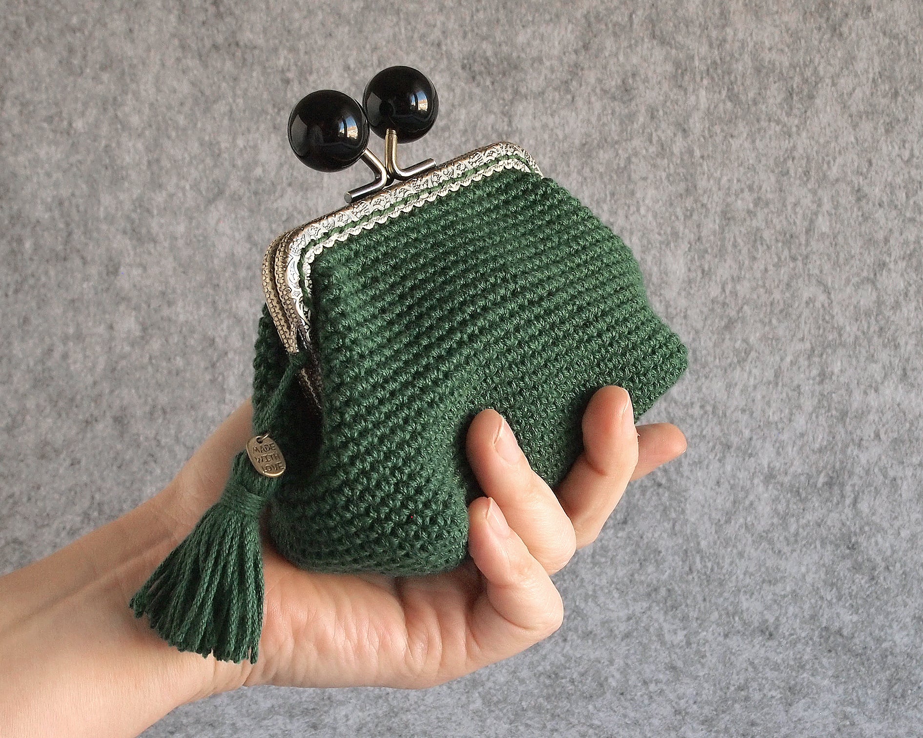 monedero de crochet BASIK-C. Base boquilla 10.5cm. – Basimaker