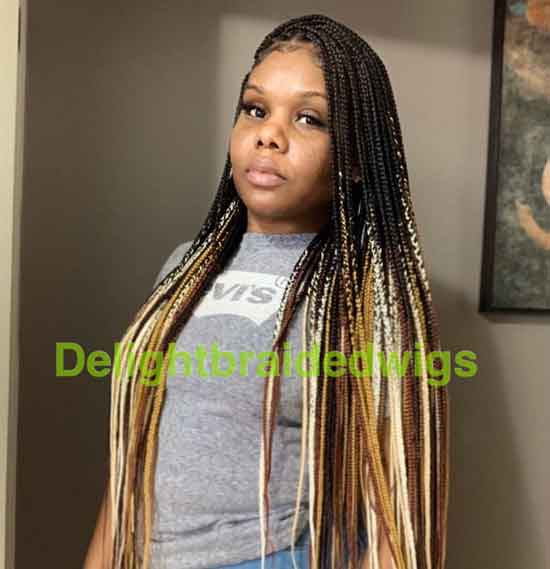 Featured image of post Long Knotless Box Braids Ombre / Perfect braided wig with lace parting creates a trendy style that is great for first time wig buyers and veteran wig wearers.