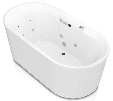 Anzzi Sofi 5.6 ft. Center Drain Whirlpool and Air Garden Tub with Jets