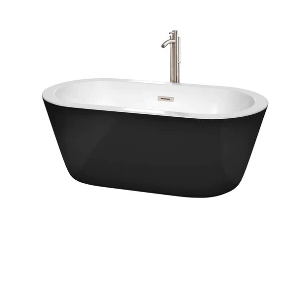 wyndham collection black bathtub