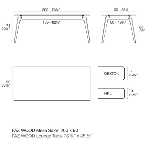 Vondom Faz wood table