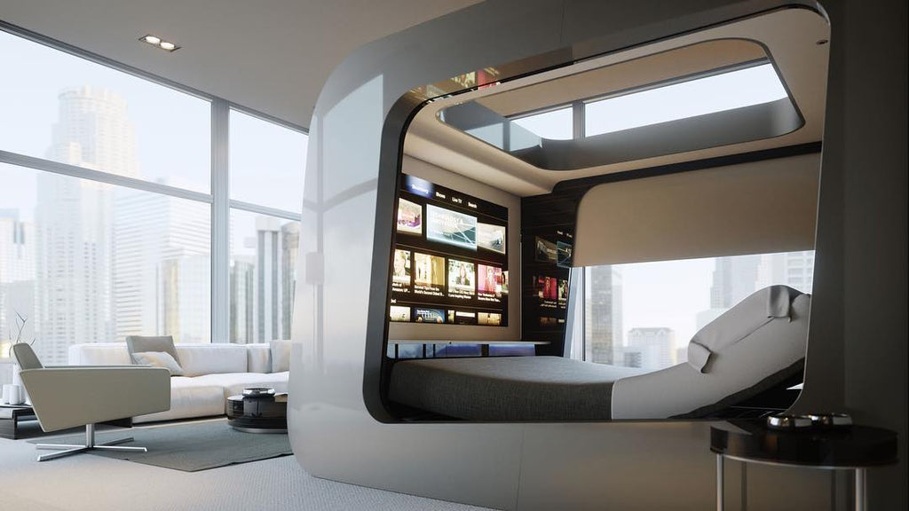 Modern Bed with TV Built in