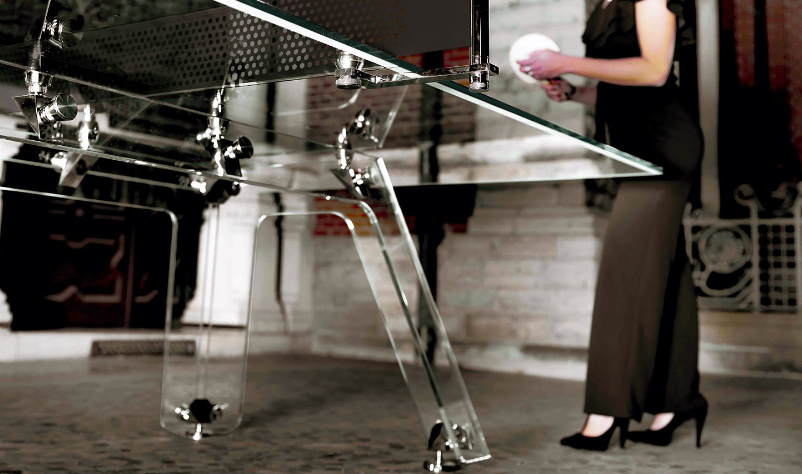 Impatia Glass Ping Pong Table