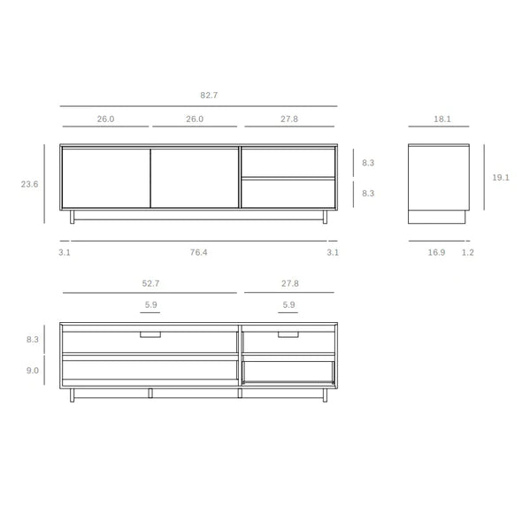 Wave Media Console By Ethnicraft