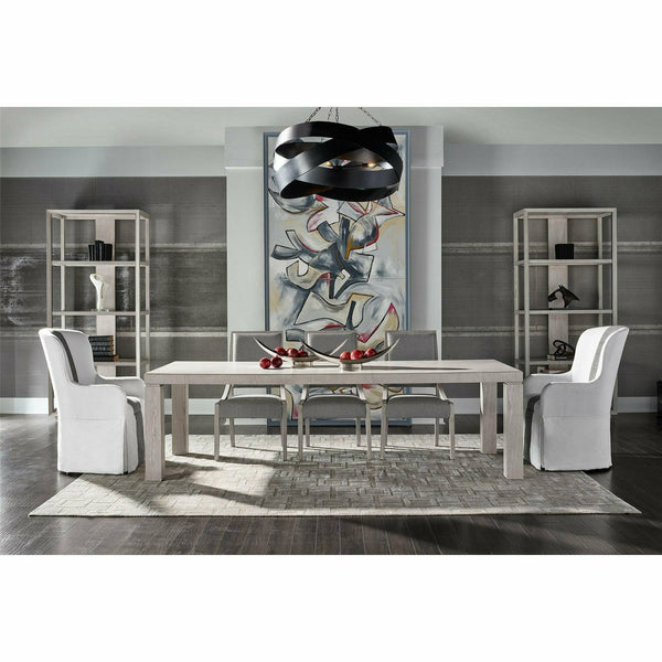 Modern Desmond Dining Room Set (Flint) w/ Cooper Quartz Chairs