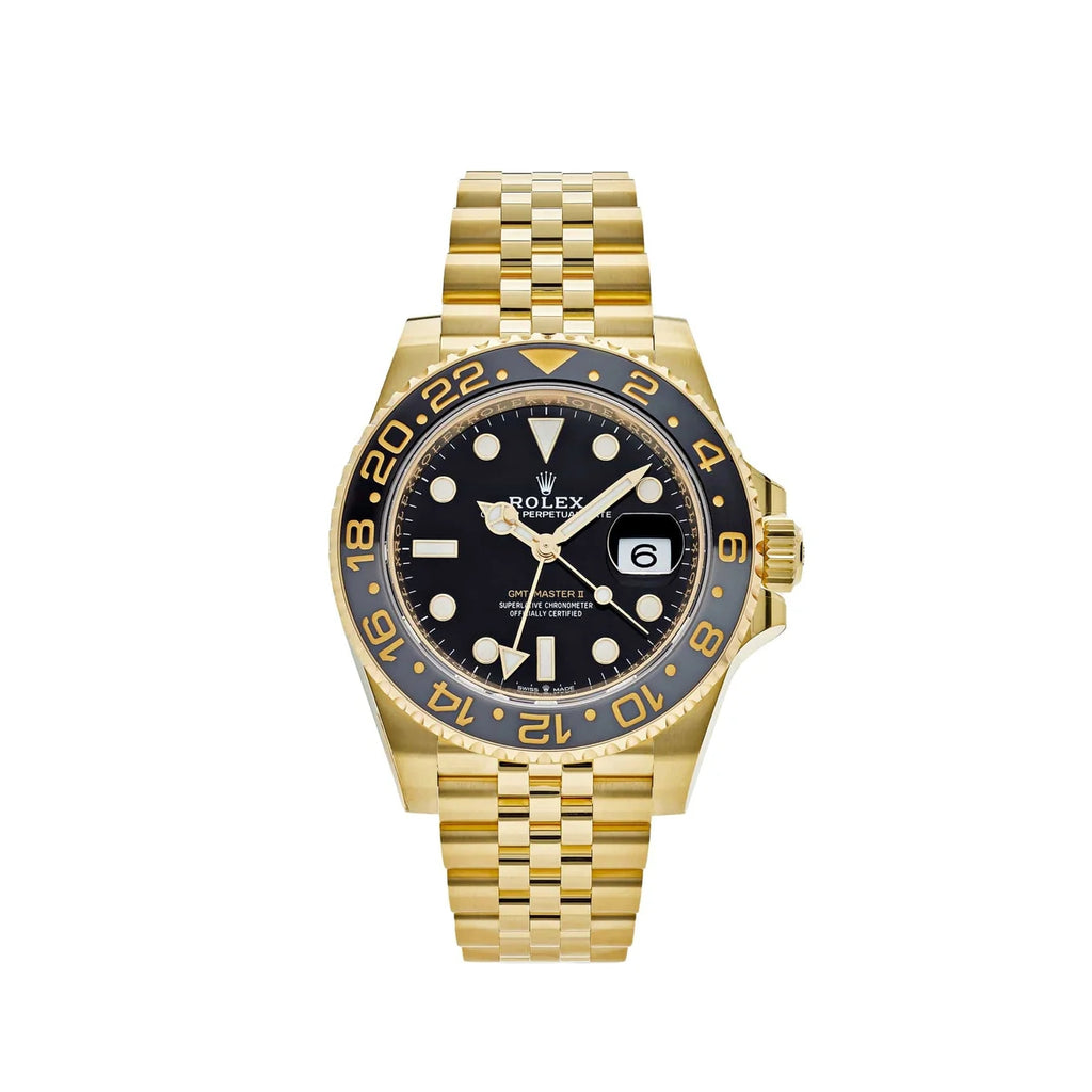 Rolex GMT-Master II Yellow Gold Black Dial Jubilee 126718GRNR