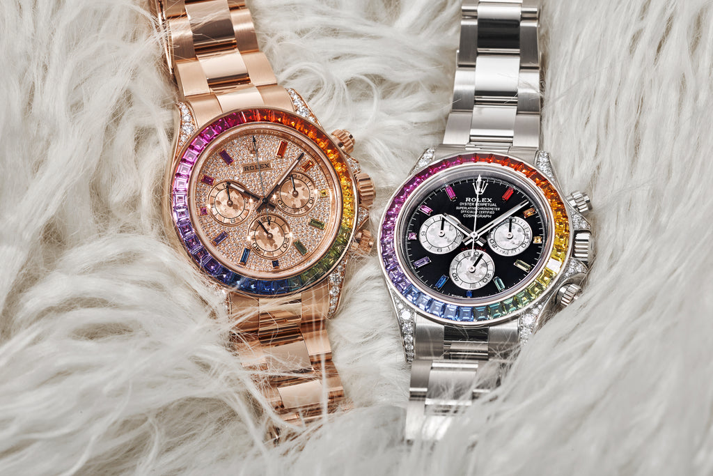 Two Rainbow Daytonas on a Fur Background